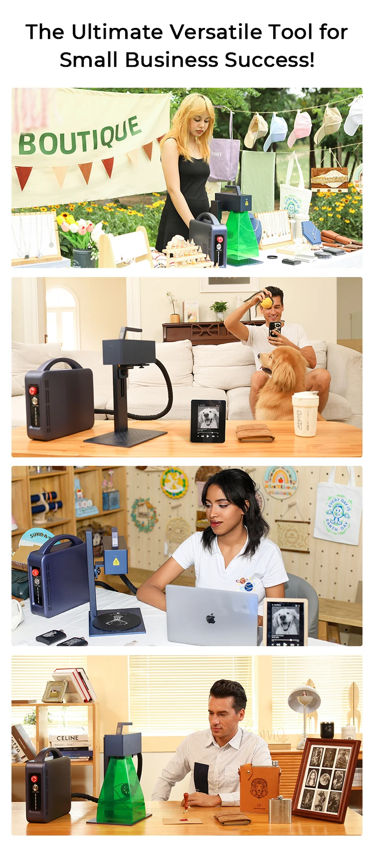 آلة وضع العلامات G2 المحمولة الصغيرة الحجم الصناعية 20 وات 30 وات 50 وات ألياف #4