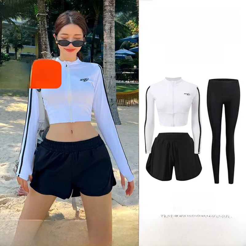 ins-long-sleeve-separate-wetsuit-high-waist-surfing-beach-quick-dry-scuba-diving-suit-for-women-nylon-material-diving-equipment