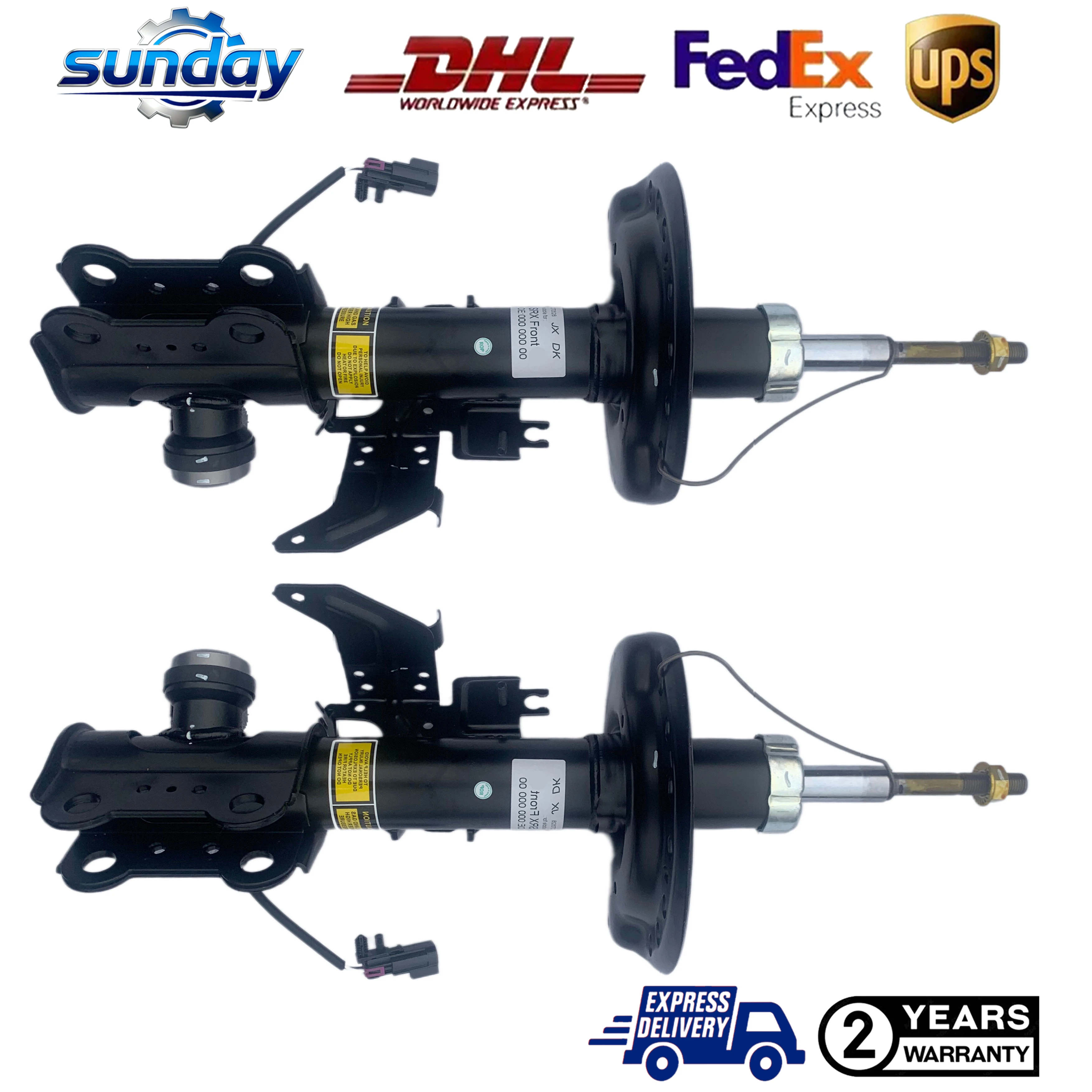 Pair Front Suspension Shock Absorber Strut with Electric  22793800 22993799 20953564 20953565 For Cadillac SRX Saab 2010-2016