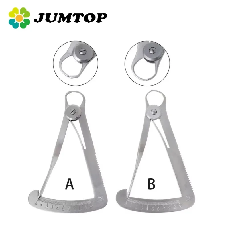 

JUMTOP Dental Orthodontic Caliper Ruler for Metal Wax Crown Gauge Measuring 0-10mm Dentistry Surgical Instruments Tools