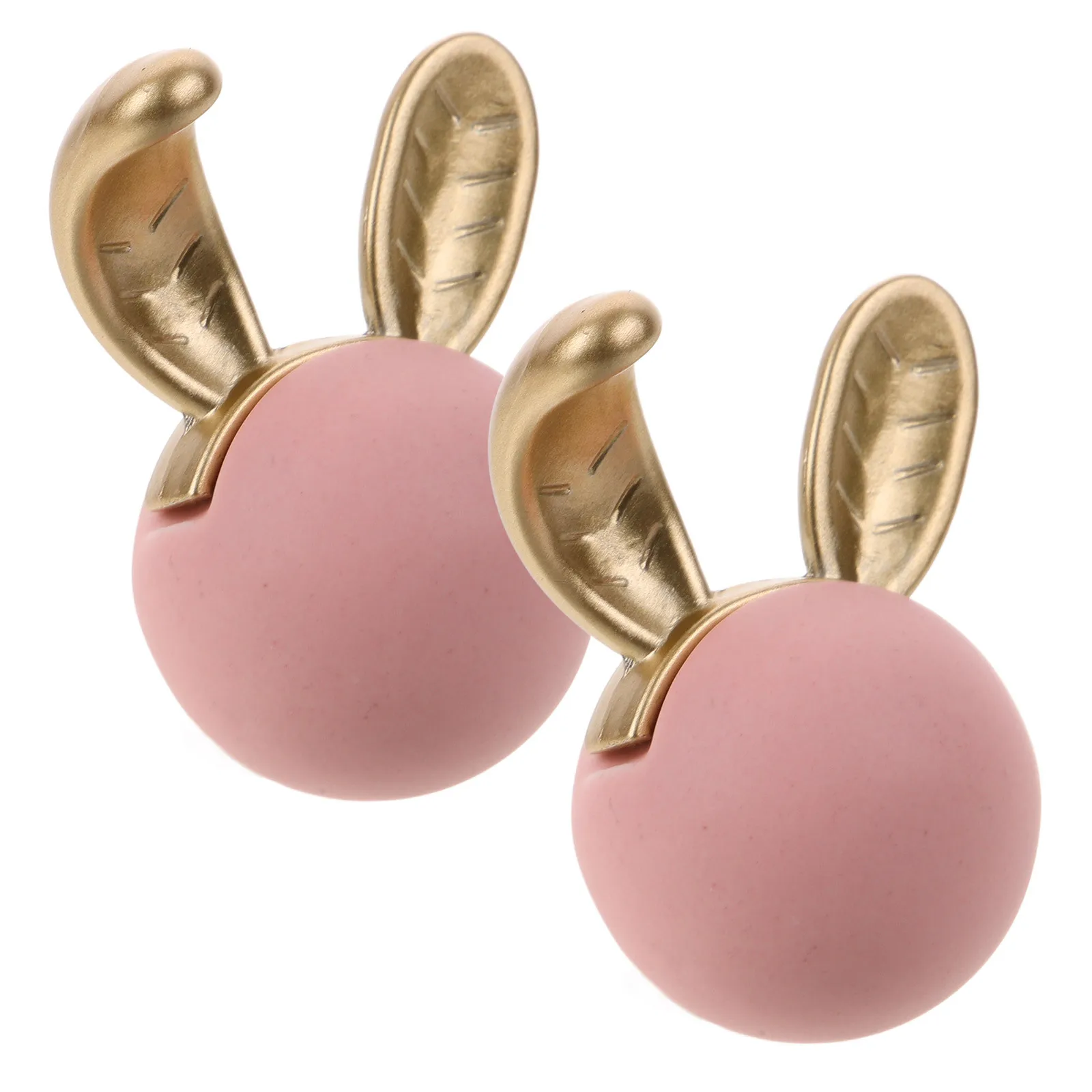 

2pcs Cabinet Knob Small Rabbit Head Shape Dresser Drawer Handles Kitchen Cupboard Closet Door Pulls Decorative Furniture