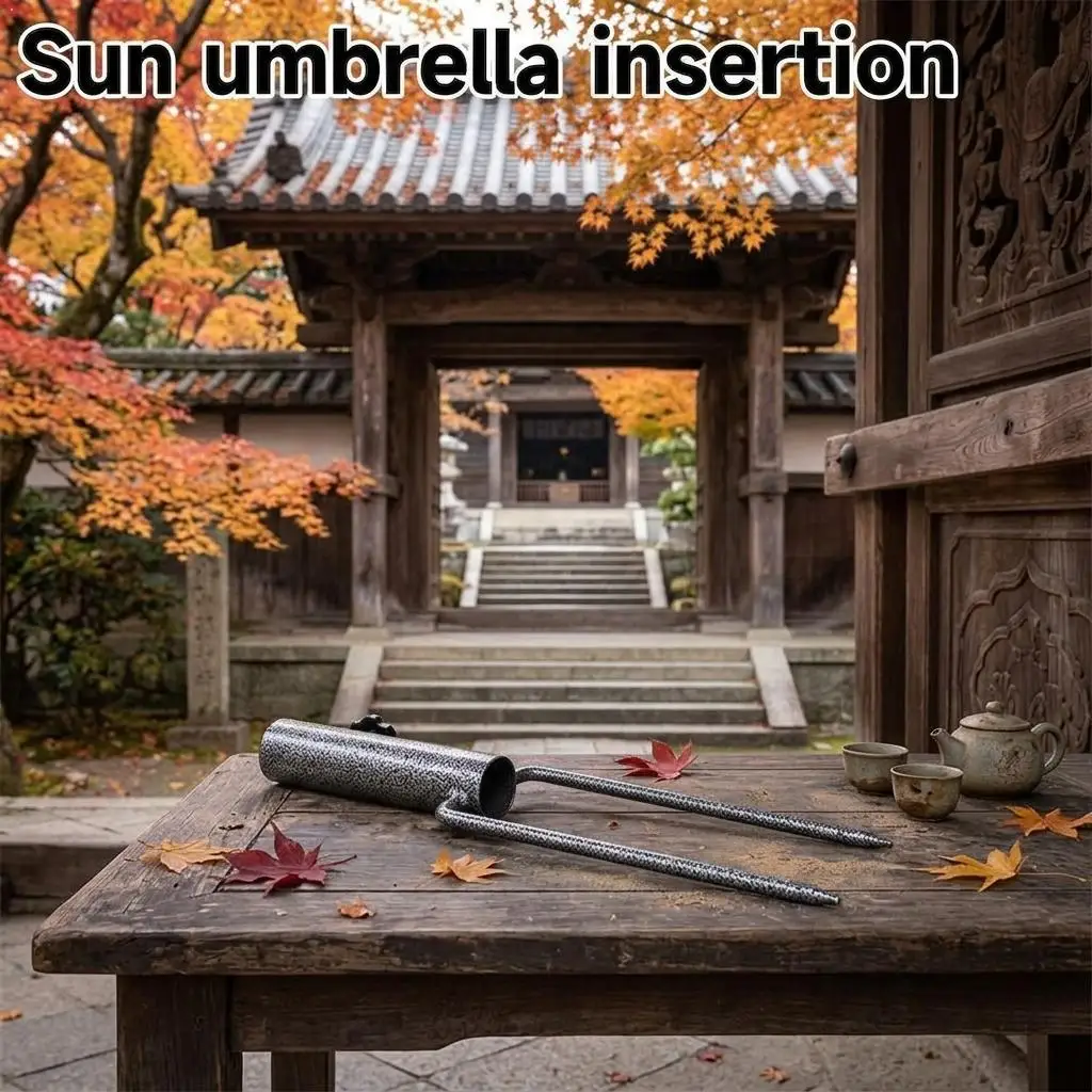 For Beach Umbrella Ground Anchor Metal Stand Holder Heavy Duty Stakes For Garden Lawn Sand Soil Outdoor Sunshade Support