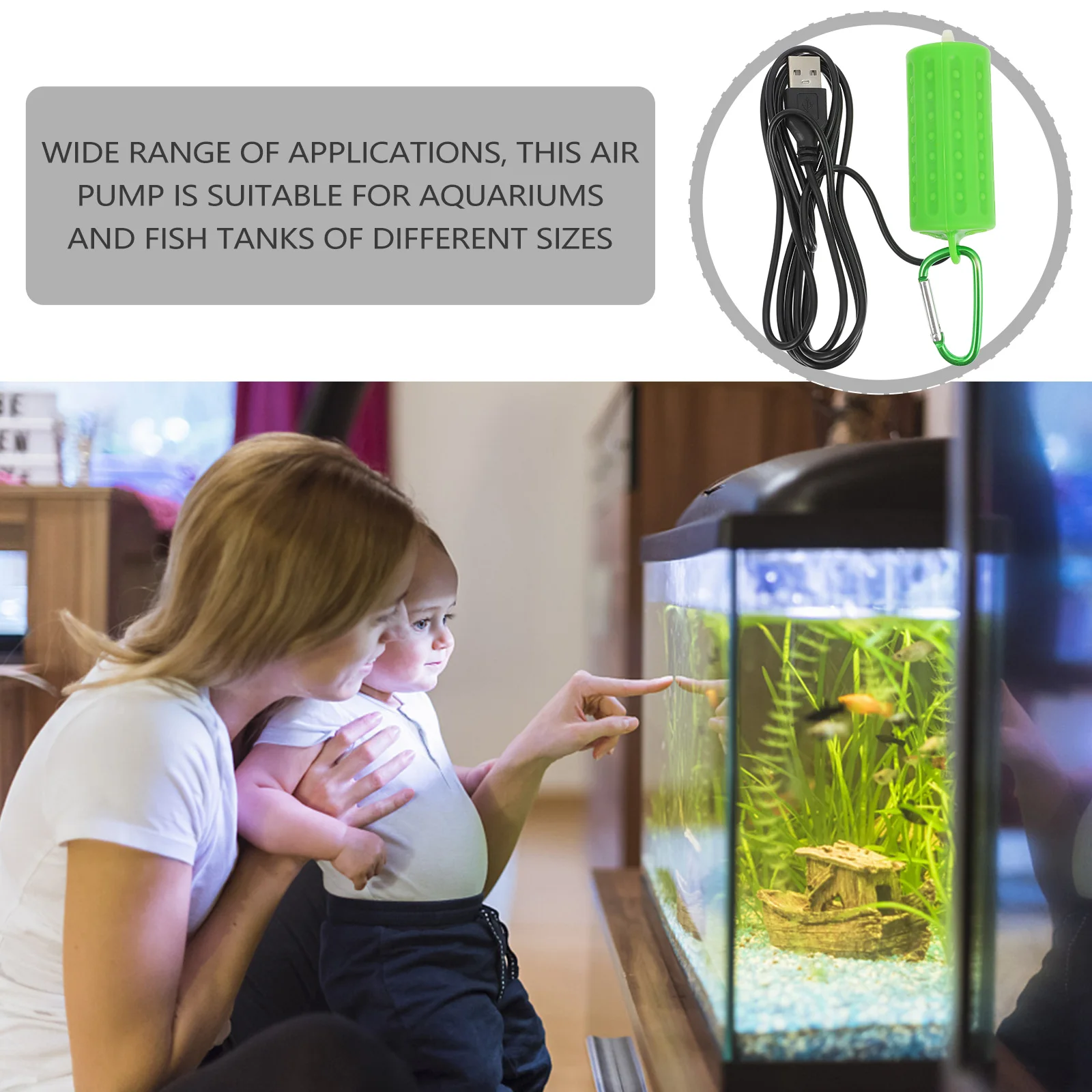 

1 Set Fish Tank Aerator Usb Air For Aquariums Silent Oxygen Pump 2 Hours Supply Rechargeable Portable Small Durable Aquarium Air