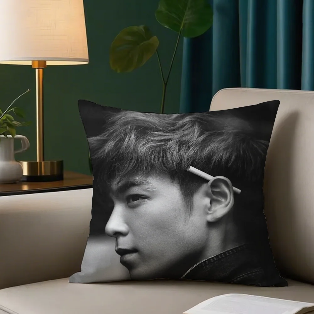 Top bigbang choi seung-hyun fronha quadrada dupla face impressão curta pelúcia sofá almofada quarto cabeceira