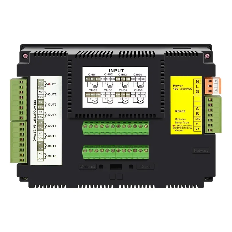 Industrial Universal Digital 1-6-8-12 Multi Channel Paperless Recorder Temperature Controller Extensible Data Logger