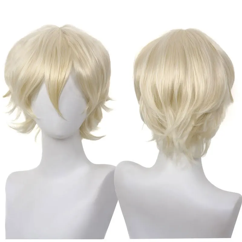 多目的少年コスプレウィッグ ショートヘア フリップアップスタイル タイトフィットカラー ヘアの母 多目的少年ウィッグセット