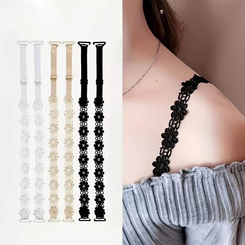 1 Pair Women's Bra Straps Replacement Elastic Bra Shoulder Straps Non-Slip Lingerie Straps for Women Girls Tops Dress