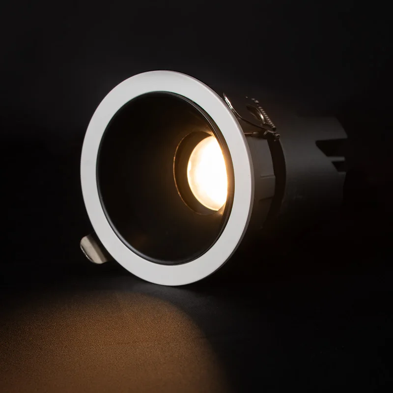 Aisilan LED Recessed trimless Downlight COB Chip CRI97 Frameless Spot Lamp Minimalist Easy Installation for Living Room Bedroom