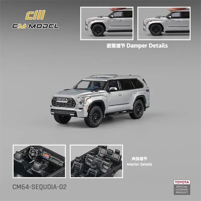 

Spot CM 1:64 Toyota, Sequoia Silver Grey, Коллекция моделей автомобилей из сплава