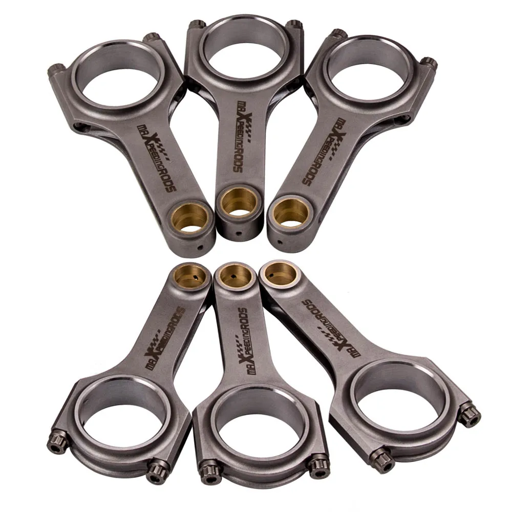 6pcs Steel Connecting Rod Rods for Toyota Supra 7M-GTE 3.0L MK3 Con Rod 5.984"