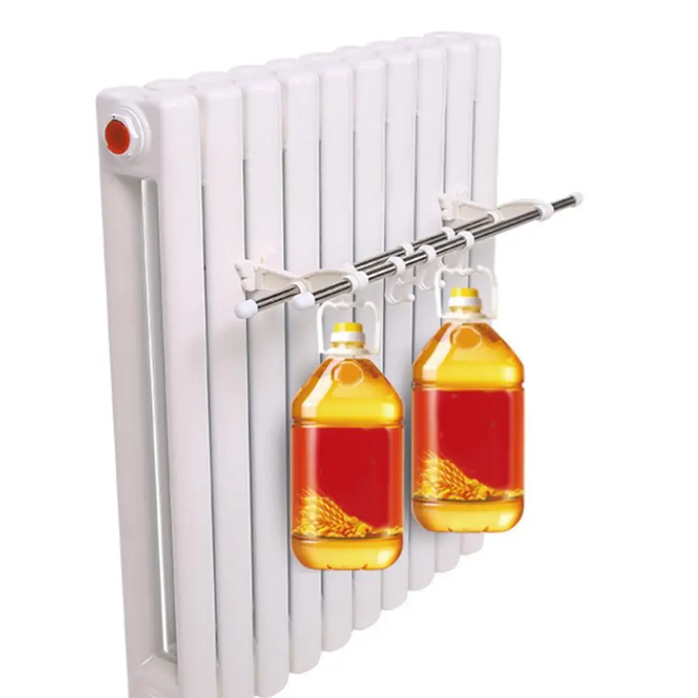 6 Hook Storage Rack Strong Load-Bearing Capacity Efficient Vertical Space Utilization Supports Up To 40 Kg 6 Hooks Included