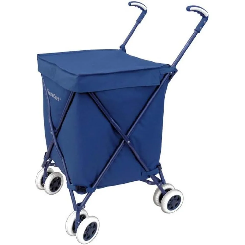 Transit -The Original Patented Folding Shopping and Utility Cart, Water-Resistant Heavy-Duty Canvas with Cover, Double Front