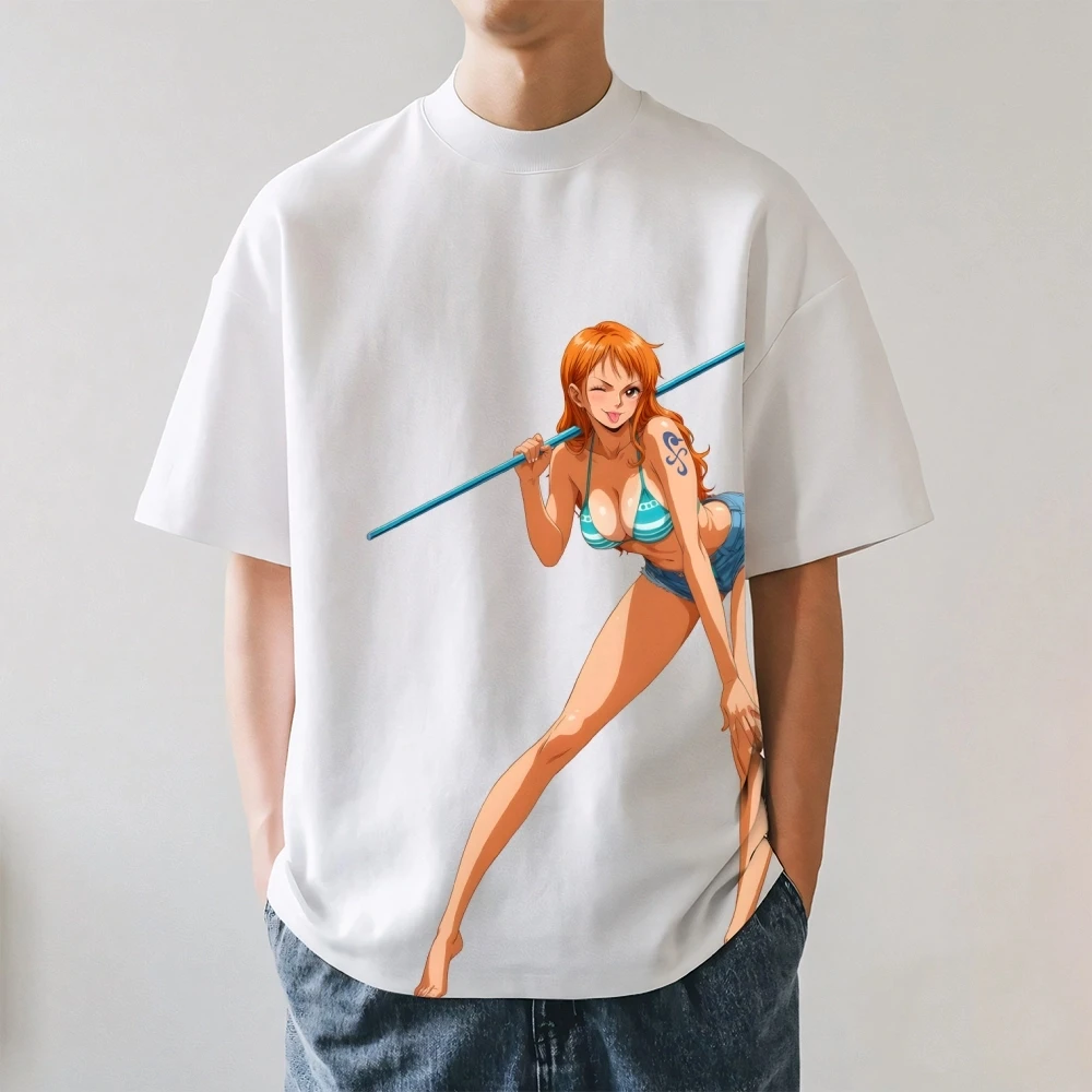 One Piece Nami Japanese Style Classic Tee High-quality Streetwear Men's Clothing and Women's Clothing  2026 Summer New T Shirt