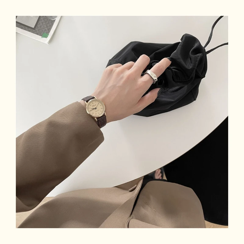 Новые винтажные модные высококачественные нежные и элегантные автоматические часы с маленьким циферблатом, женские кварцевые водонепроницаемые женские часы