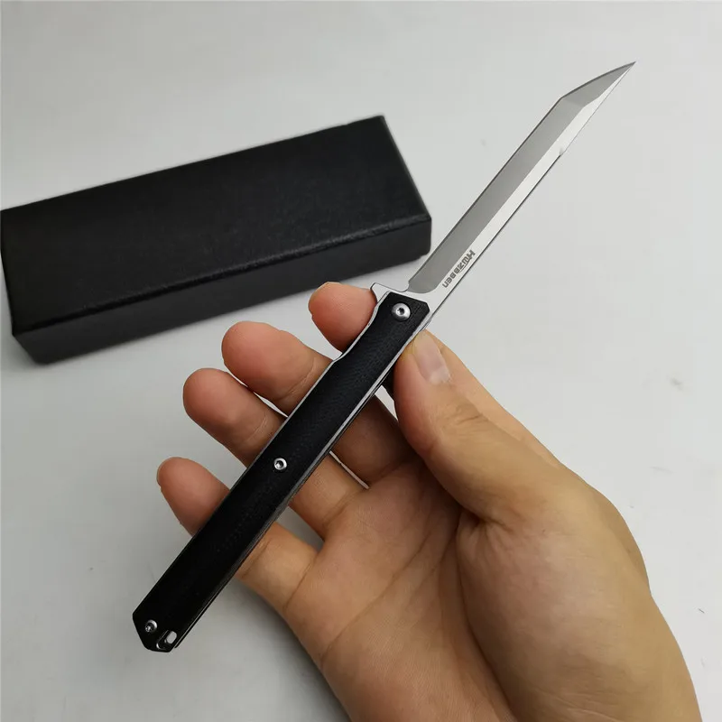 KESIWO J149 Folding PEN Knife D2 Survival Pocket Small Flipper G10 Handle Portable Outdoor Rescue Gift Fruit Camping EDC Knife view 6