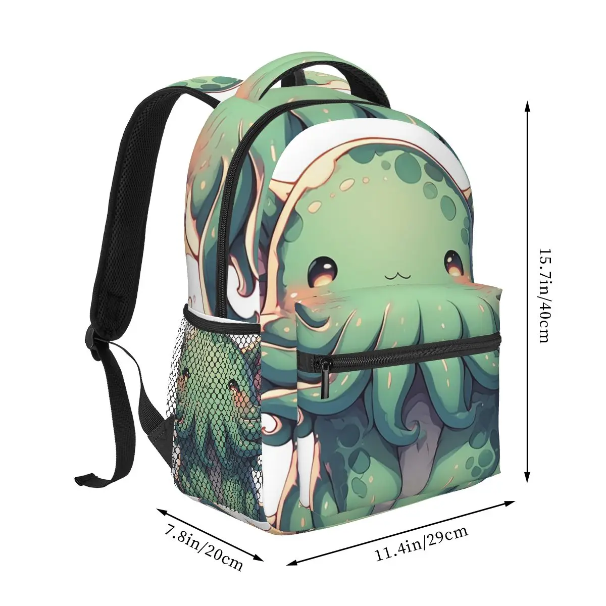 Kaiju Cthulhu Japanese Monster Octopus Backpack Student Boys Girls BookBag Children School Bag Laptop Shoulder Bags for Unisex