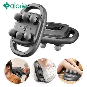 Six head deep tissue muscle massage gun portable percussion massager fascia gun muscle body back and neck foot leg arm massager