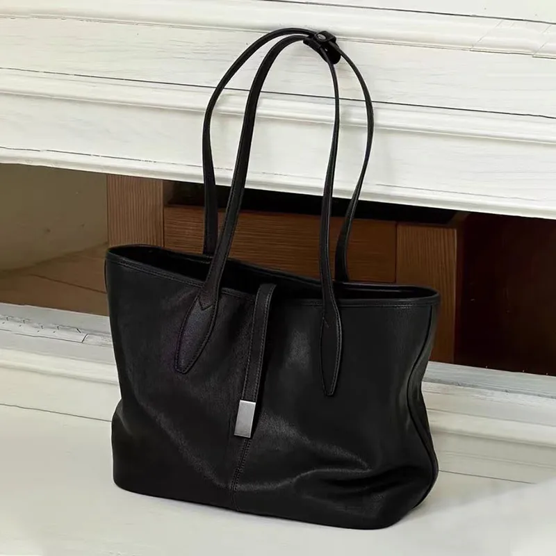 

Classic European American Tote Bag Stylish Simple Shoulder Bag High-quality Leather Commuter Bag New Large-capacity Storage Bags