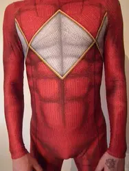 Red Kyoryu Sentai Cosplay Costume 3D Print Kyoryu Sentai Zyuranger Ranger Cosplay Costumes Rangers Zentai Just Bodysuit