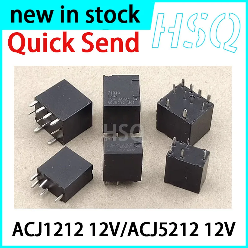1PCS New ACJ1212 12V ACJ5212 12V 5-pin 10 Pin Automotive Relay