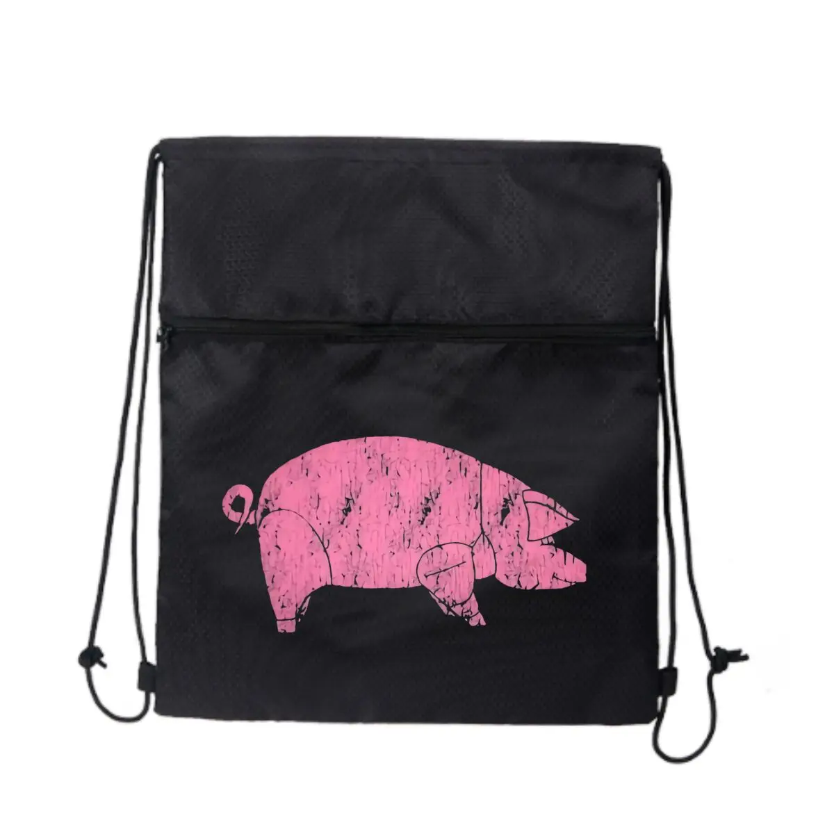 

Розовая свинья A Farmyard Friend для занятий спортом на открытом воздухе, простой рюкзак с карманом на шнурке, мужской и женский рюкзак для фитнеса
