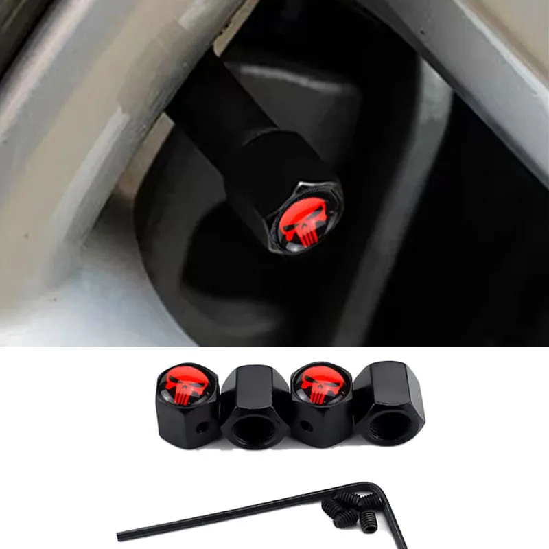 4Pcs/ set of automobile tire anti-theft valve cap valve rod cover motorcycle/bicycle tire dustproof universal fashion valve cap