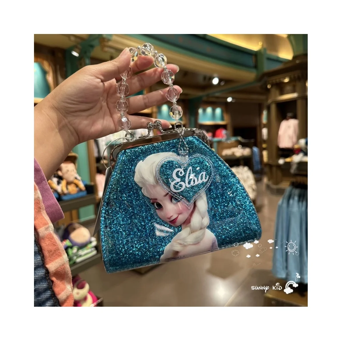 Shanghai Disneyland Frozen Elsa, Little Mermaid, Cinderella Children\'s Princess Handbag Storage Bag