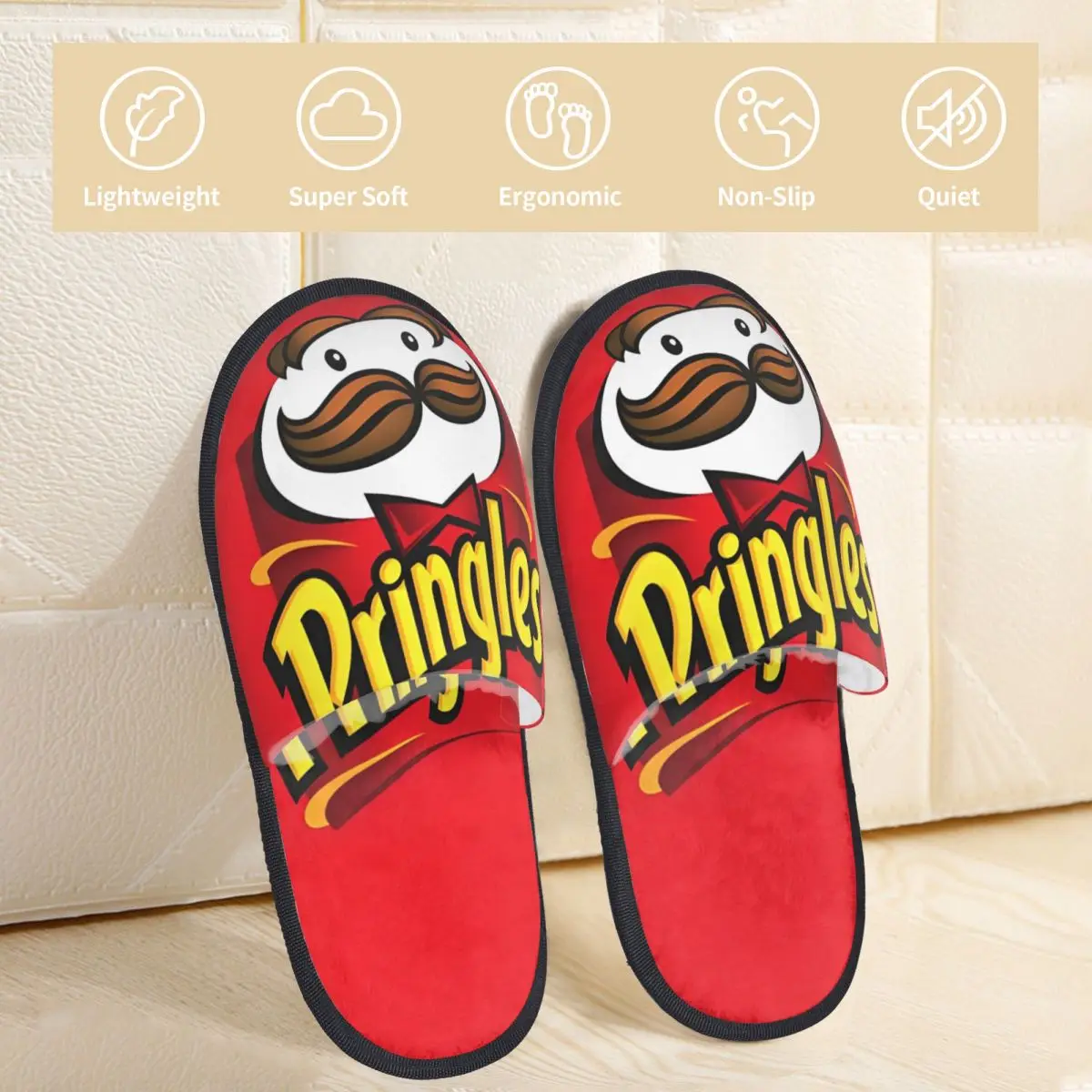 Pringles Chips Slippers Living Room Potato Snack Cozy Memory Foam Slippers Non Slip