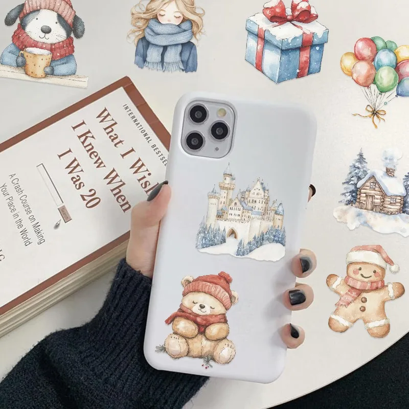 50枚入り 漫画風 個性的 冬 PET素材 クリエイティブ グラフィティ デコレーション ステッカー