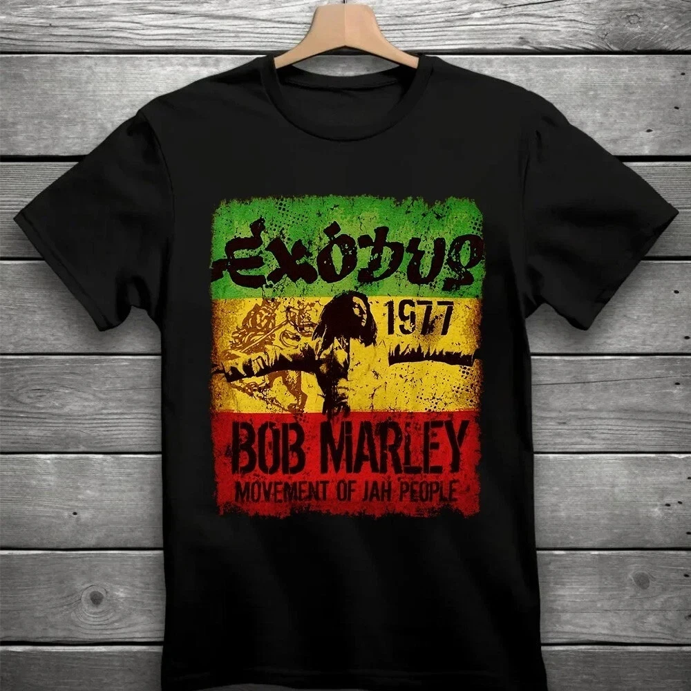 Bob Marley One Love T-shirt Reggae Unisex Loose-fitting Casual Cotton Streetwear Shirt for Couples, Suitable for All Seasons