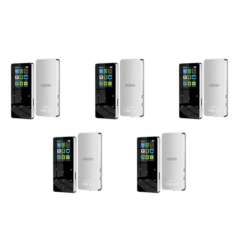 

5X Bluetooth MP3 MP4-плеер 8G Hi-Fi музыкальный плеер поддерживает карту, с FM-будильником, шагомером, встроенным динамиком для электронной книги