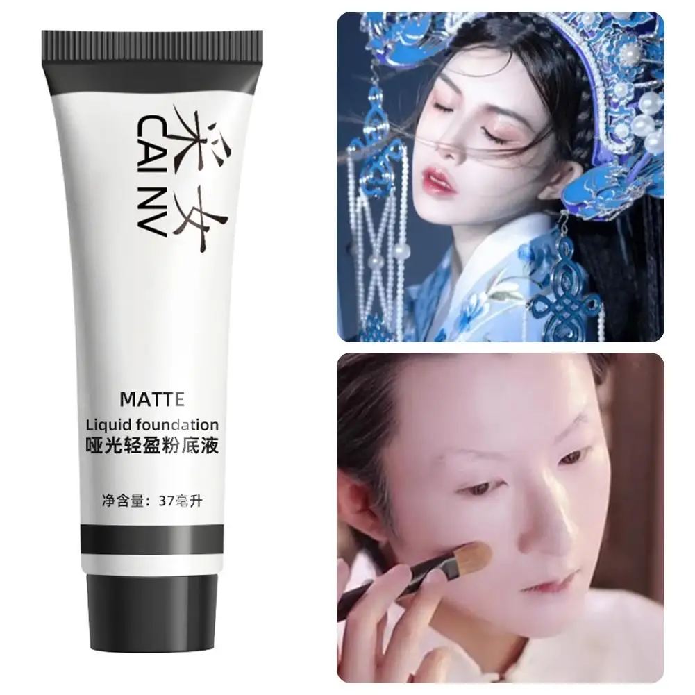 Mezclador de base, tóner líquido, base líquida blanca clara mate, mezcla de maquillaje iluminador blanco puro para Cosplay Fes A7S3