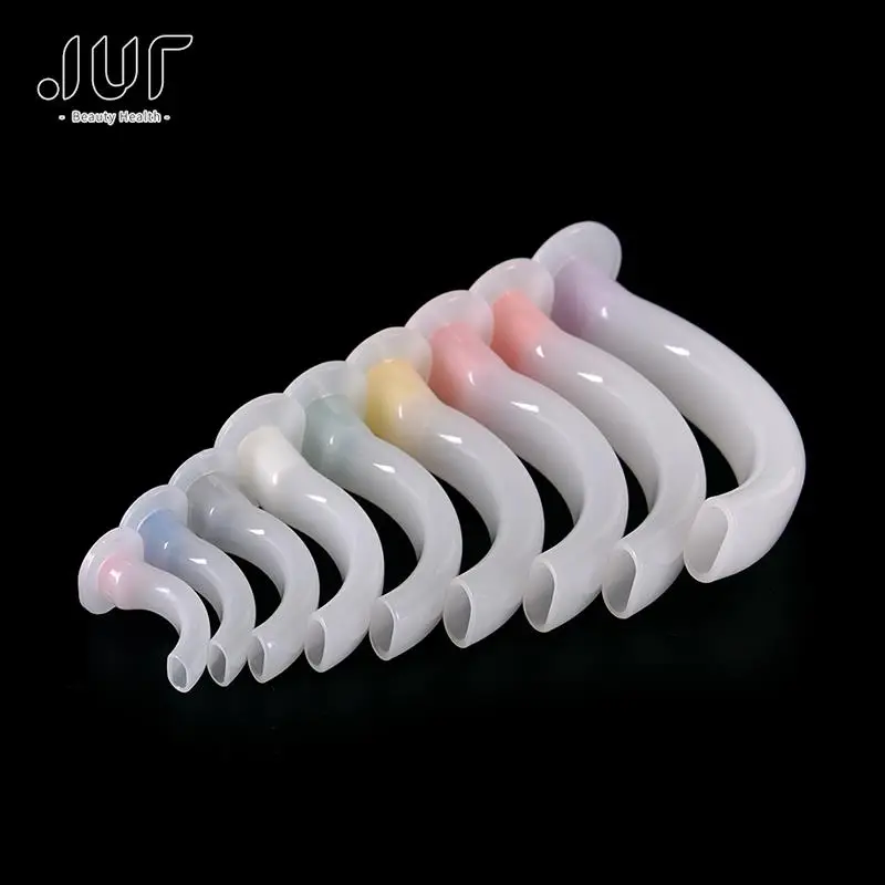 9 PCS Mixed Disposable Oral Air Way White Color Coded Guedel Airway Tube For First Aid Airway Tube Gas Guide Tube For Patients