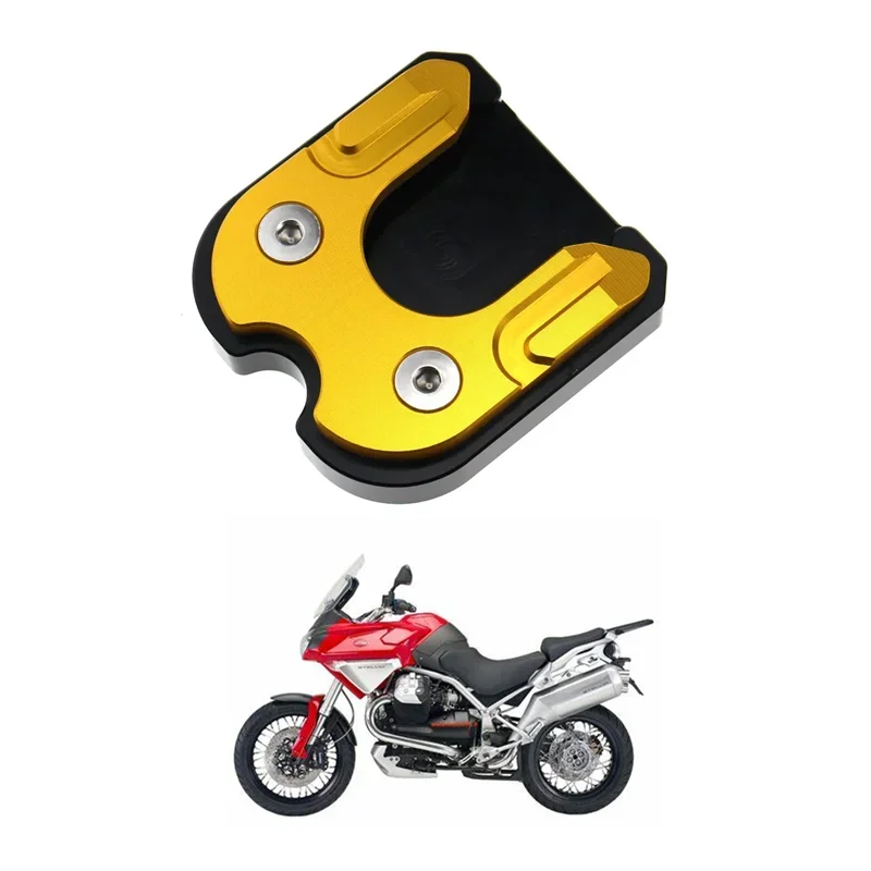 

For MOTO GUZZI 1200 STELVIO (LZ000) 2008-2009 Motorcycle Accessories Kickstand Sidestand Stand Extension Enlarger Pad -5