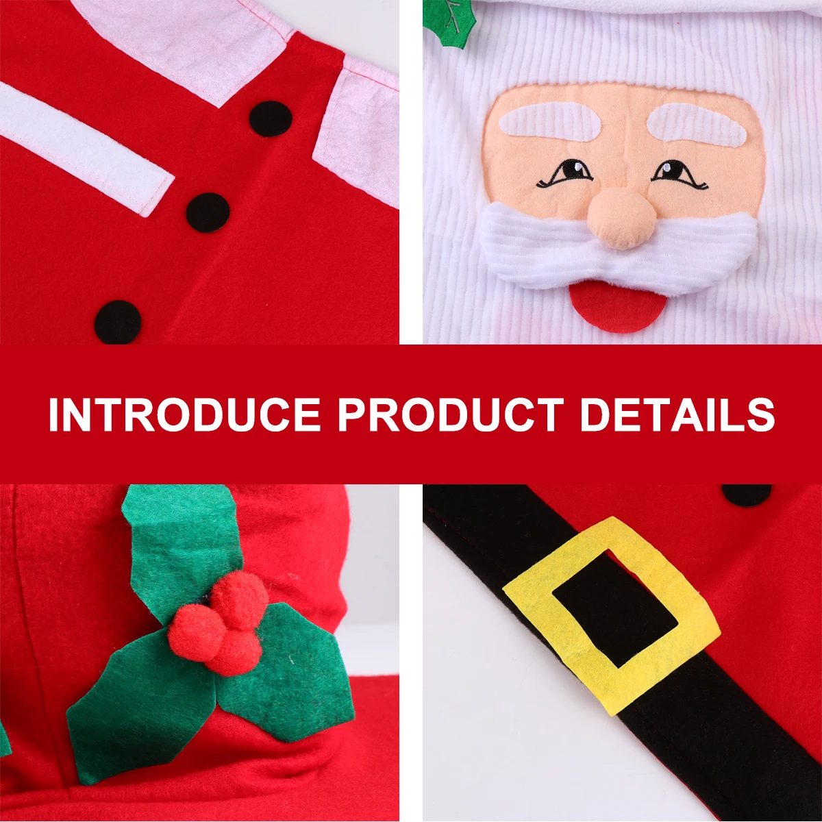 

1Set Christmas Toilet Cover Set Santa Claus Pattern Flannel Winter Bathroom Decoration Tissue Box Floor Mat Warm Toilet Cover