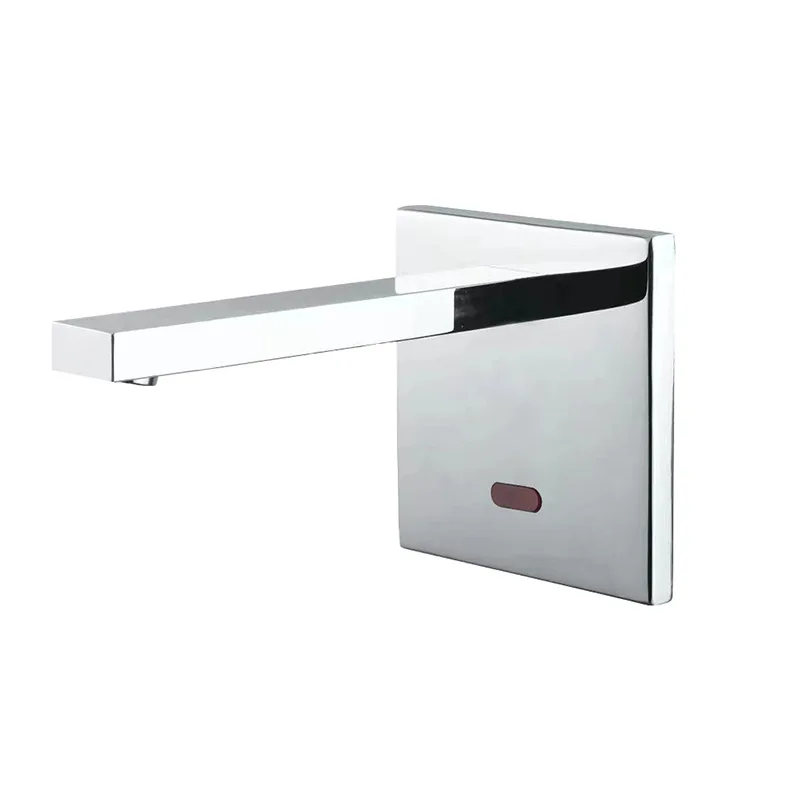 Wall Mounted 59# Brass Automatic Sensor Faucet Bathroom Basin Touchless infrared Faucet Square Planl Sensor Taps