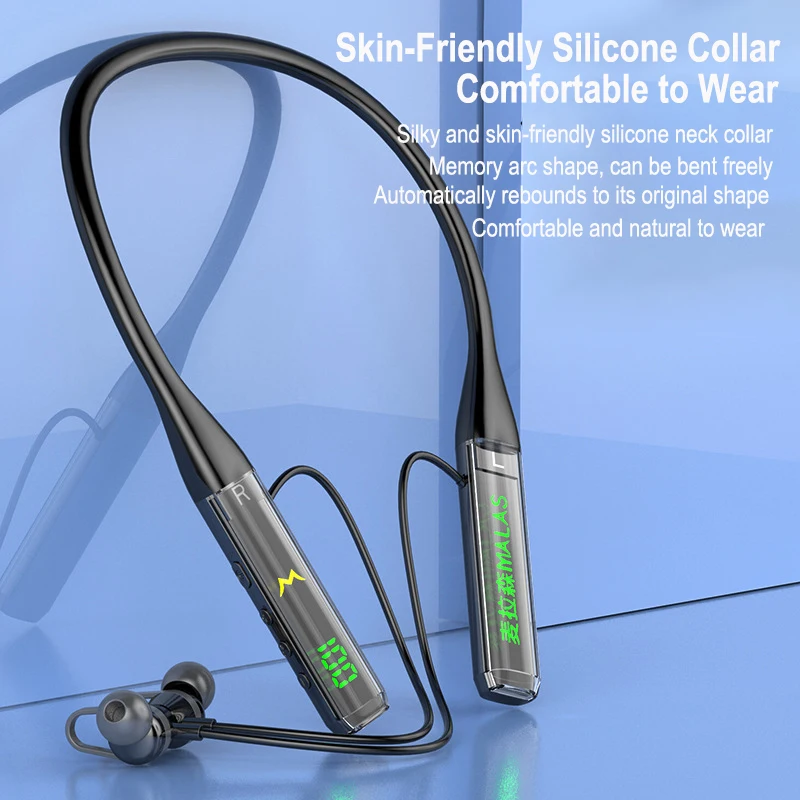 WP380 Bluetooth-Funk-Ohrhörer – extra lange Standby-Akkulaufzeit, Sportstil mit Nackenbügel, echtes kabelloses In-Ear-Design