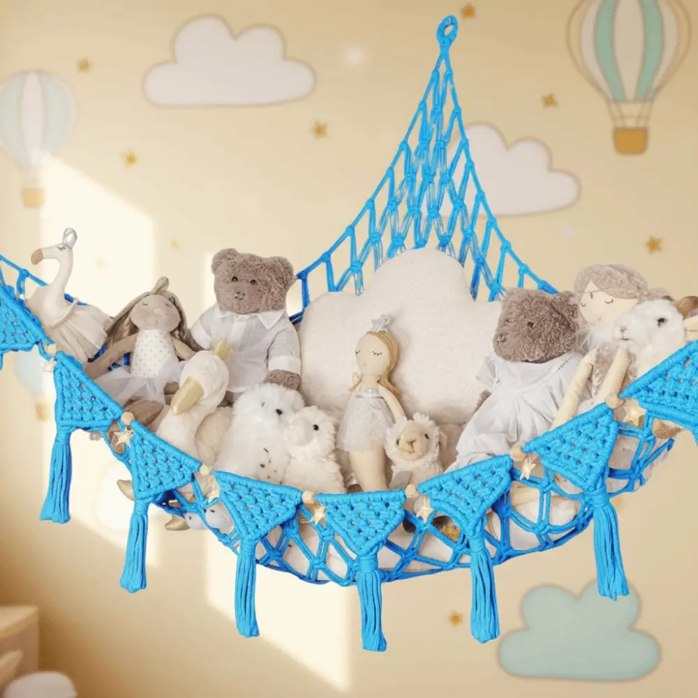 Jumbo Stuffed Animal Hammock Hanging Giant Capacity Toy Hammock Storage Net Macrame Woven Organizer Plush Holder Kids Room - view 3