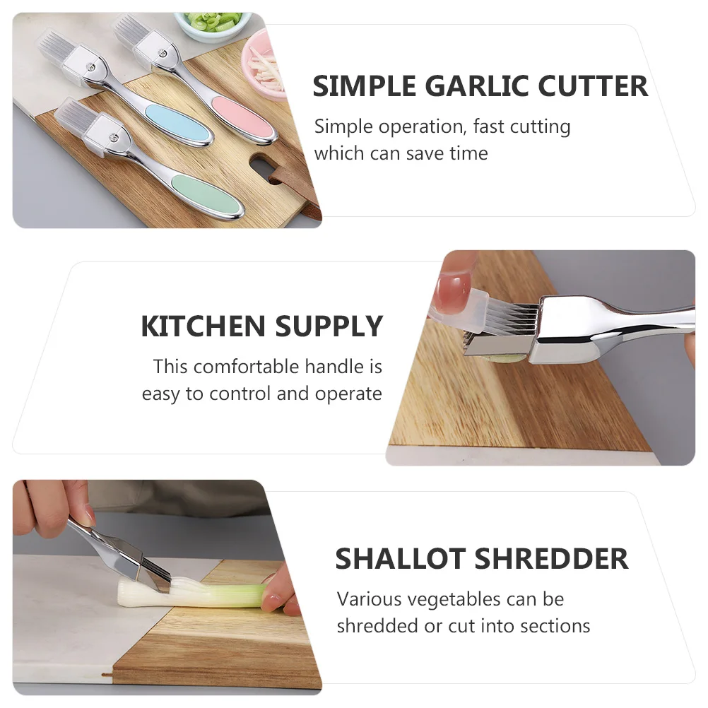 

Purpose Onion Shredded Knife Shallot Shredder Stainless Steel Zinc Alloy