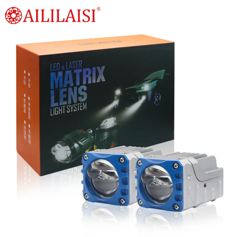 1.6 Inch Mini Matrix Single Headlight Lens 30W 45W Bi LED Projector Spotlight Universal Car Motorcycle Lamps for Lada 6V