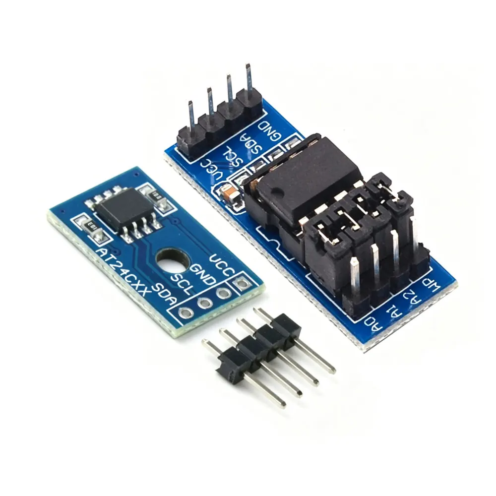 AT24C02/AT24C04/AT24C08/AT24C16/AT24C32/AT24C64/128/256 Module I2C Interface IIC EEPROM Storage Module Intelligent Car SOP8 DIP8