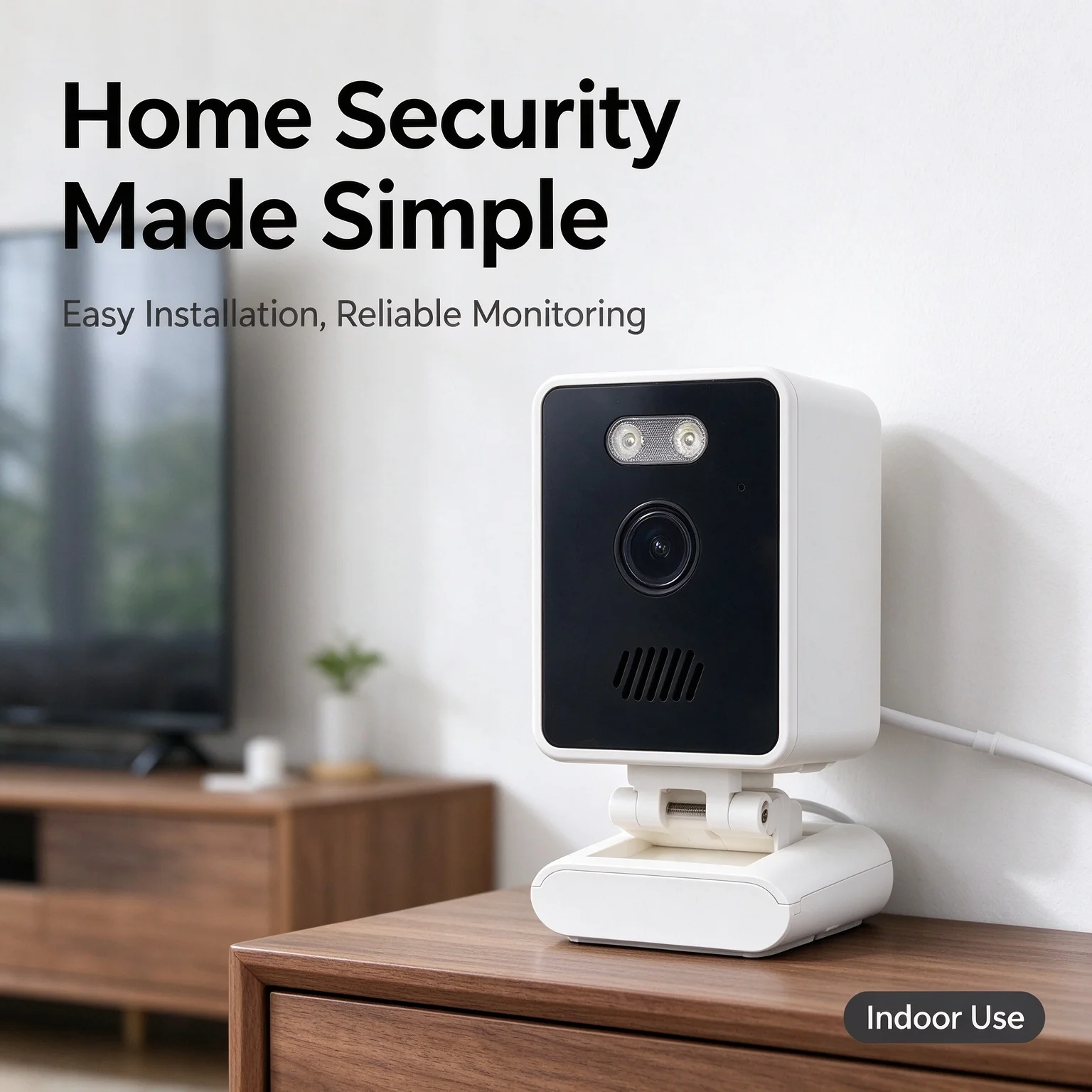 Smart WiFi Cube Security Camera 1080P Full Color Night Vision Two Way Talk Motion Alert Adjustable Stand Home Pet Monitor