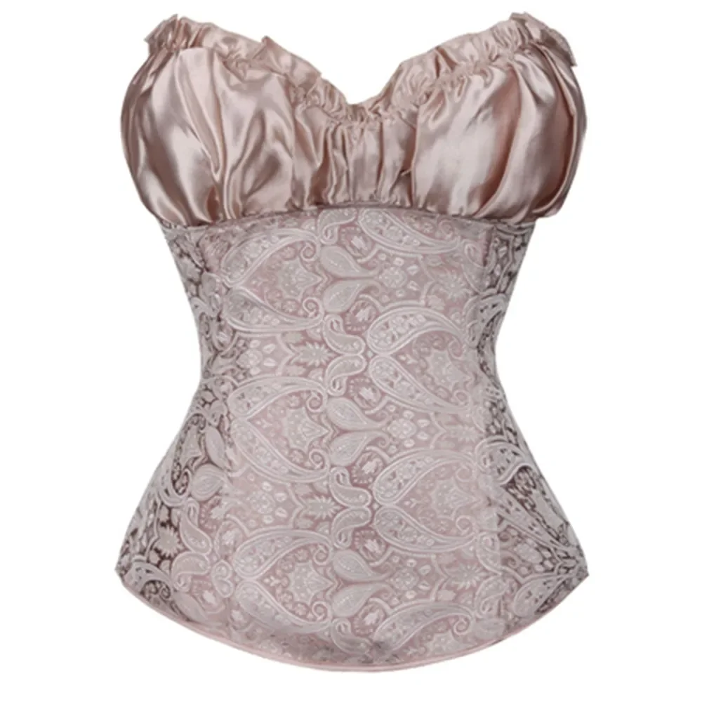

Women Sexy Corsets Bustiers with Zipper Side Overbust Corset Gothic Corselet Top Clubwear Showgirl Body Shaper Plus Size
