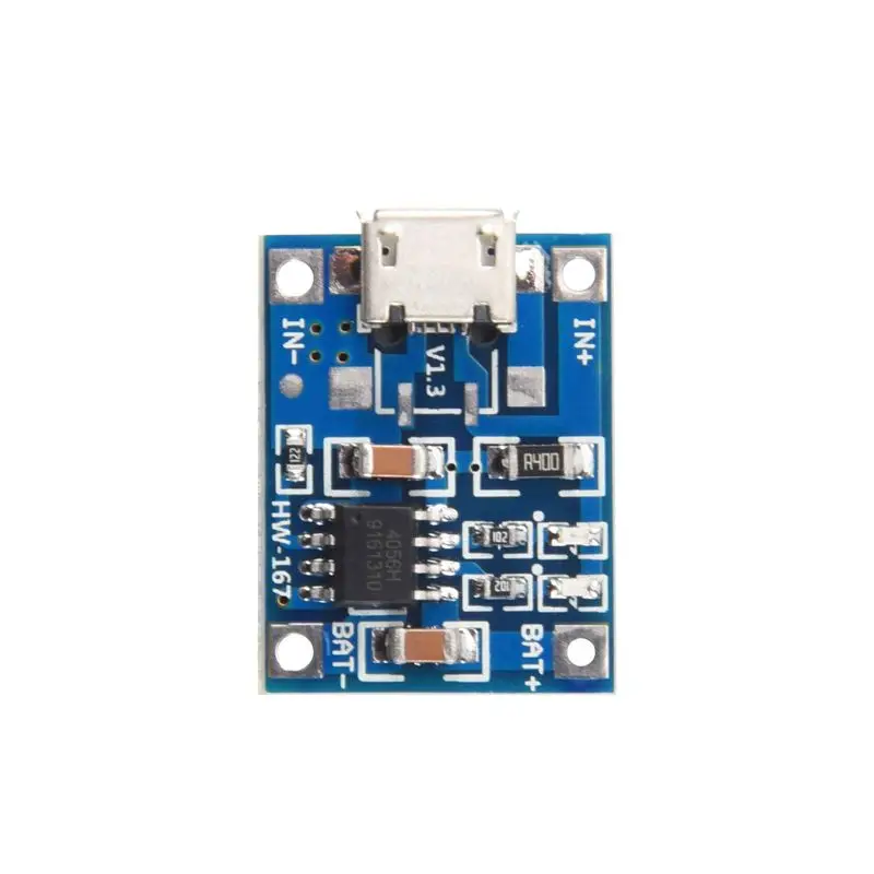 [NEW A09R!】 Micro-USB 1A Li- 18650 Lithium Battery Charging For TP4056 Module Board