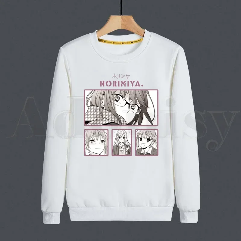 Japanese Horimiya Hori San To Miyamura Kun Anime Hoodies Sweatshirt Print Trend Mens Clothes Hip-Hop Male Crewneck Hoodies Men