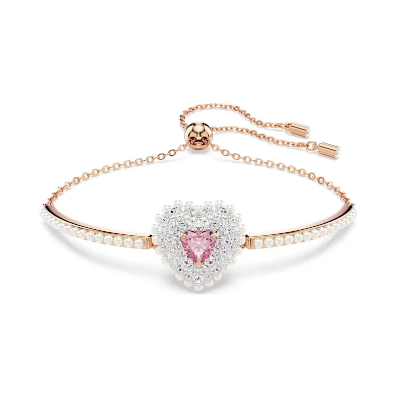 2026 Nieuwe Trend Luxe Kristal Sets Charm Roze Hart Groene Schelp Hanger Kristal Mode Dames Kettingen Armband Ring Oorbellen