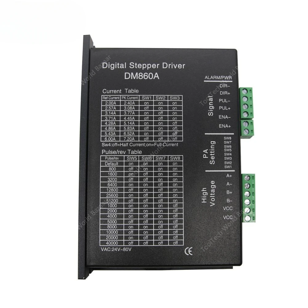 

Maxgeek DM860A 86 110 Stepper Motor Driver Two-Phase Digital Stepper Motor Drive Replacement for DMA860H