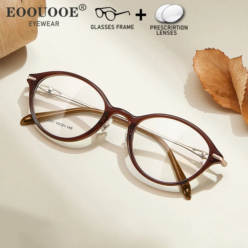 النساء TR90 نظارات وصفة طبية نظارات مكافحة الضوء الأزرق شبه كروية قصر النظر مد البصر العدسات التقدمية القراءة البيضاوي نظارات #3