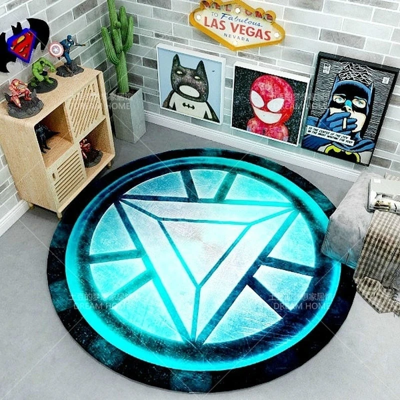 The Avengers Carpet Spider-Man Iron Man Captain America Mat Rotundity Bedroom Chair Computer Chair Classic Character Peripherals