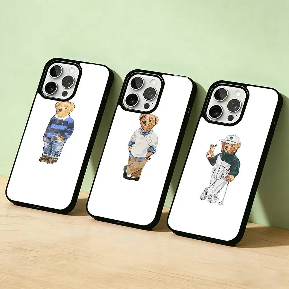 

AAA D-CartoonS Bear R-PoloS Phone Case Color Silver Shell For IPhone 17 16 15 14 13 12 11 Pro Max Plus
